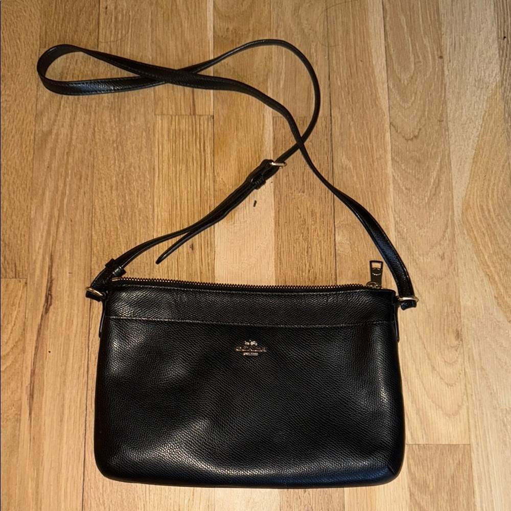 Coach Black Sleek Leather Crossbody